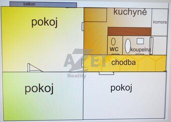 Pokud hledáte prostorný cihlový byt s balkonem, pak je tento