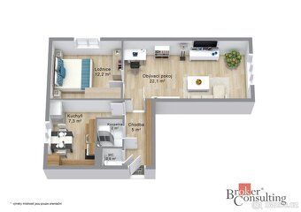 Prodej bytu 2+1 v klidné lokalitěNabízíme k prodeji byt 2+1 