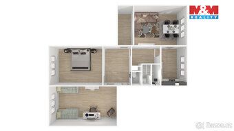 We offer for sale a spacious apartment in private ownership of layout 3+1 and usable area of…