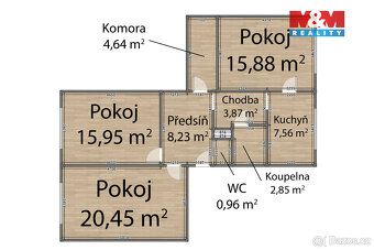 We offer for sale a spacious apartment in private ownership of layout 3+1 and usable area of…