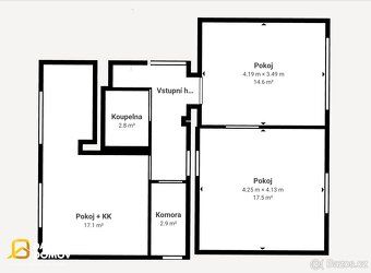 Ev.č. 14342 Světlý byt 3+kk, 60 m² s balkónem – ideální k re