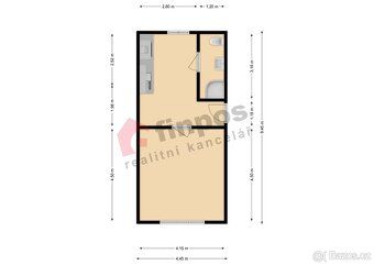 Nabízíme pronájem moderního, světlého bytu o rozloze 39 m², 