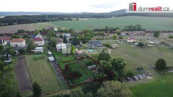 For sale: Building plot of land with total area of 1,810 m² in the town of Louny.