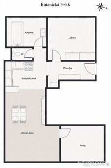 Ref #00004 We offer for sale an apartment of layout 3+kk with floor area