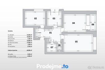 Ev.č. 100160 Prosvětlený byt s lodžií kousek od centra Brna 