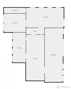 Pronájem skladových / výrobních prostor, 785 m2, Červený Kos
