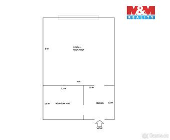 Nabízíme k prodeji byt 1+kk o výměře 33 m² v žádané lokalitě