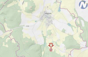 For sale is a unique building plot above the village of V