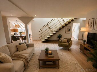 We offer beds and entire rooms for rent in a spacious, fully equipped maisonette apartment in Prague.