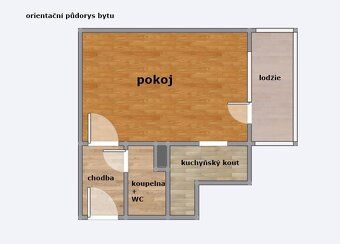 Nabízím k dlouhodobému pronájmu byt 1+kk se zaskleným balkon