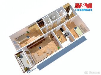 Nabízíme k prodeji prostorný a světlý byt o dispozici 3+1 s 