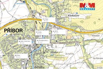 We offer for sale a garden of total area 5861 m², located on the outskirts of Příbor.