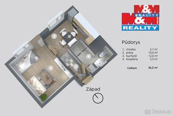 Nabízíme k prodeji útulný družstevní byt 1+1 o užitné ploše 