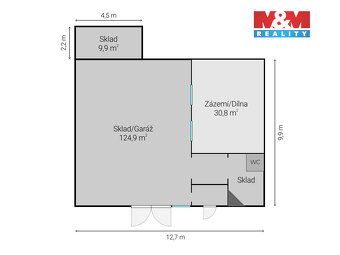 We offer for sale an original stone agricultural building with usable area of approximately…