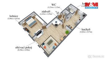 Nabízím Vám ke koupi byt 2+1 v Chabařovicích, ulice Husovo n