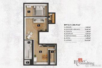 Prodej bytu 2+1 po rekonstrukci – Praha 4, Modřany, ulice Kl