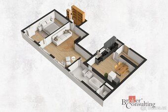 Prodej bytu 2+1 po rekonstrukci – Praha 4, Modřany, ulice Kl