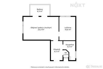 Nabízíme k pronájmu byt o dispozici 2+kk a výměře 54 m², kte