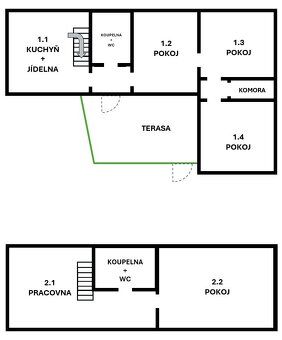 Nabízím k prodeji patrový RD 5+1 (140 m2) s garáží a terasou