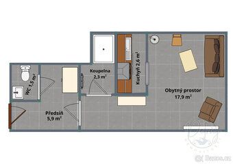 Nabízím k prodeji ateliér o velikosti 33,2 m² situovaný v su