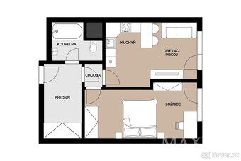 Prodej bytu 2+kk, 42 m2, ul. Martinická: garáž, sklep, výtah