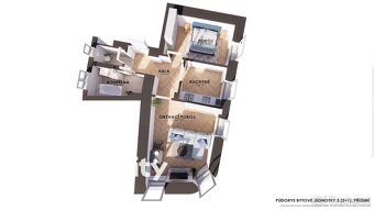 Nabízíme k prodeji byt 2+1 o podlahové ploše 58 m², který je