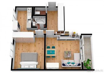 K pronájmu nabízíme nadstandardní byt 2+1, 54 m², Zlín – Mal