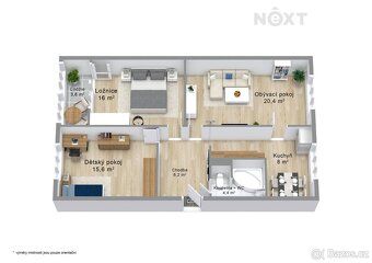Nabízíme k prodeji prostorný a světlý byt o dispozici 3+1 s 