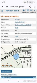 Prodam pozemek 1750 m2 na úpatí kopce Svatobor v Sušici. Jso