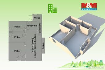 Nabízíme vám k prodeji byt o dispozici 4+kk o ploše 81 m2, k