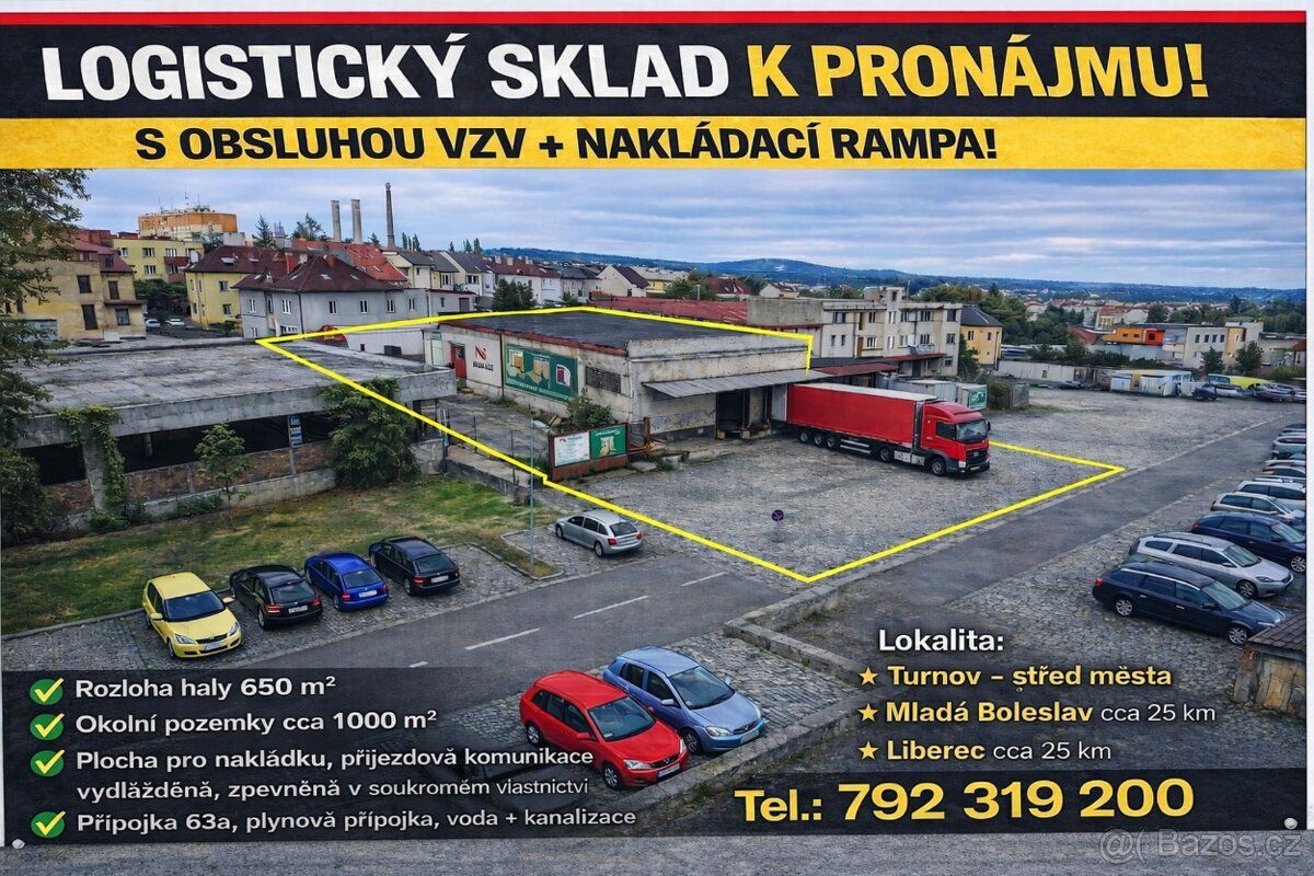 K pronájmu skladová nebo výrobní hala o ploše 700 m². Objekt