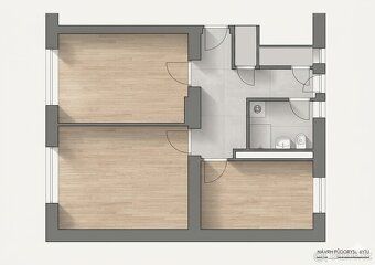 Cihlový byt 2+1 (šatna, komora, balkon), parkování na uzavře