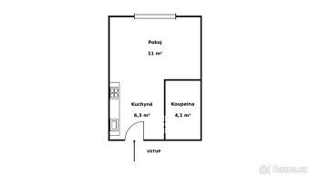 Prodej bytu 1+kk, 21 m² + sklep 2 m², Šatovská 9, Znojmo - O