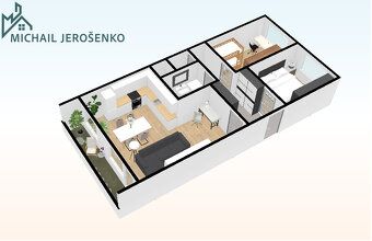 Nabízím k dlouhodobému pronájmu světlý a prostorný byt 3+kk,