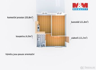 Nabízíme k pronájmu kancelářské prostory o velikosti 61 m² v