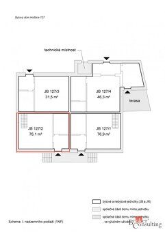 Prodej, byty/2+kk, 76 m2, 76813 HošticeProdej bytu 2+kk, 77 