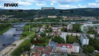 Byt 2+kk se nachází na adrese Žerotínova 141/2 - Děčín v pří