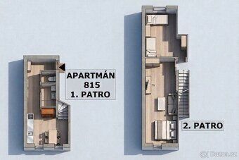 Nabízím k prodeji kompletně vybavený mezonetový apartmán 2+1
