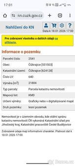 Z důvodu výměny lesů s Lesy ČR, musíme koupit nový les bližš