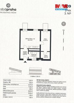 Nabízíme družstevní byt o ploše 56 m² (včetně 2 x 2 m² balko