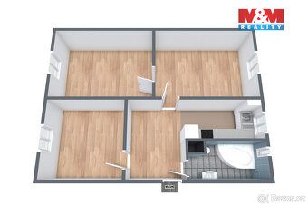 Prodáme světlý byt 3+1 s výhledem na lesopark v Horním Slavk