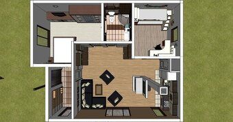 - nizkoenergeticka stavba, stitek B - pudorys 8x10....80m2 -