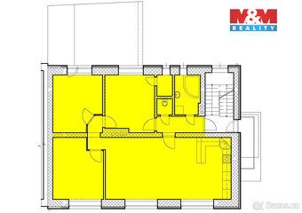 Pronájem prostorného bytu 4+kk ve 2. NP v blízkosti centra m