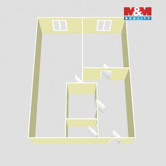 Nabízíme k pronájmu útulný byt 2+kk o užitné ploše 44 m² v k