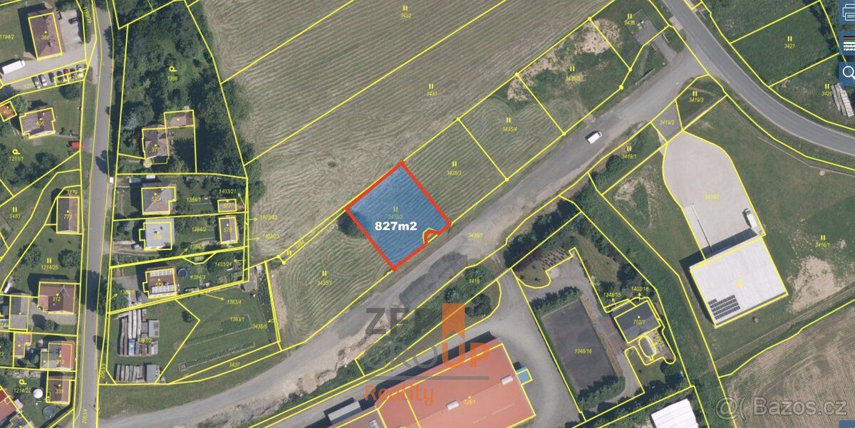 Ev.č. 00527 Prodej stavebního pozemku 827 m² v Koutě na Šuma
