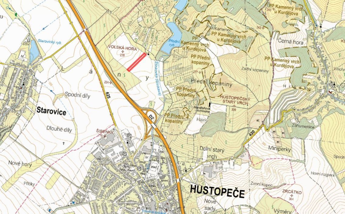 V katastrálním území Hustopeče u Brna v okrese Břeclav nabíz