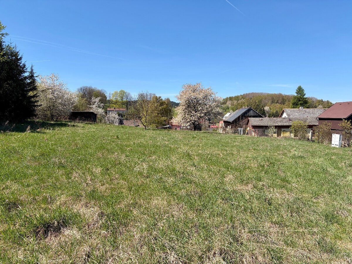 Pozemky o výměře 1.603 m2 v obci Studánka u Tachova. Pozemky