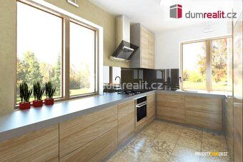 Cena včetně stavby RD, IS, příjezdové komunikace a DPH., Dum