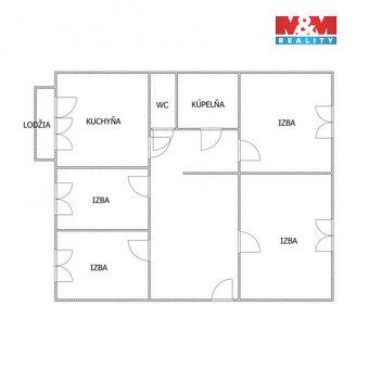 Prodej bytu 4+1 o užitné ploše 82 m² v 7. NP panelového domu
