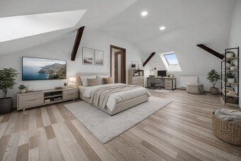 Prodej prostorné půdní nástavby 4+kk, 138 m² – Brno Husovice